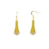 Boucles d'oreilles spirale dorée perles cristal - Padaung or – Image 2