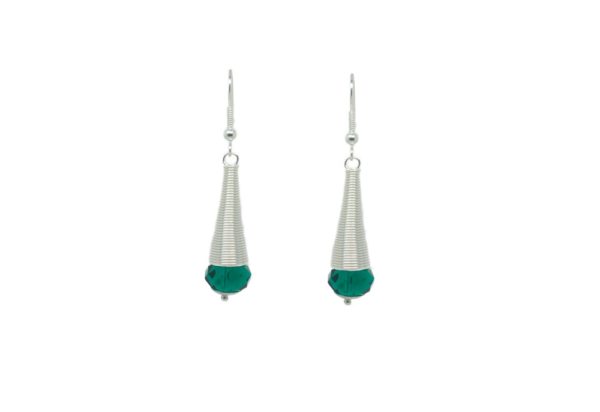 Boucles d'oreilles spirale argentée - Padaung argentée – Image 8