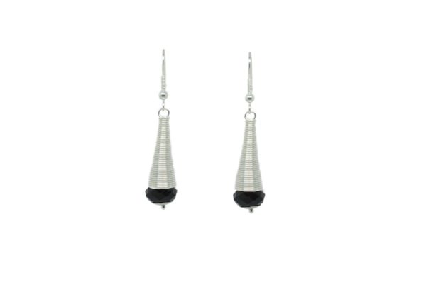 Boucles d'oreilles spirale argentée - Padaung argentée – Image 6