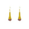 Boucles d'oreilles spirale dorée perles cristal - Padaung or – Image 8
