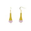 Boucles d'oreilles spirale dorée perles cristal - Padaung or – Image 6