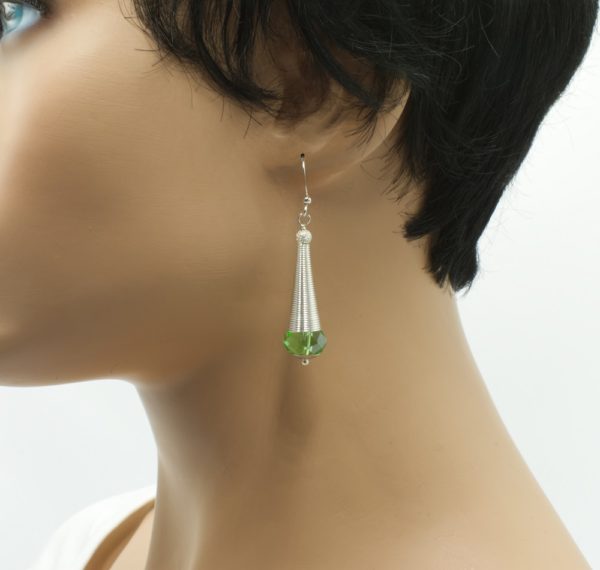 Boucles d'oreilles spirale argentée - Padaung argentée – Image 5
