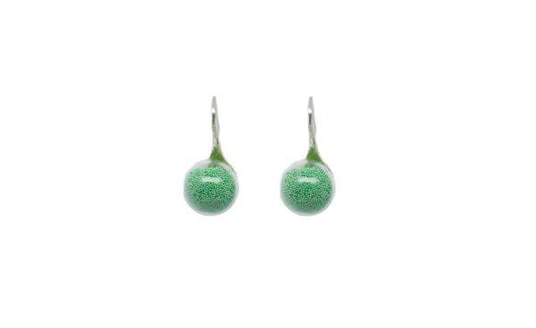 boucles d'oreilles globe en verre