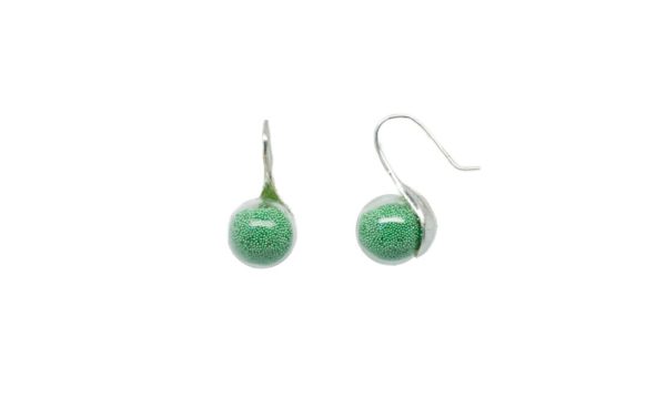 Crochets d'oreilles globe en verre - Ballatome – Image 2