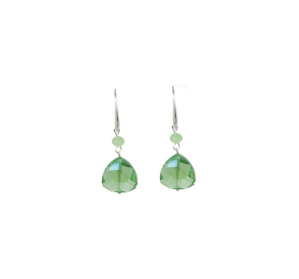 Boucles d'oreilles triangle vert