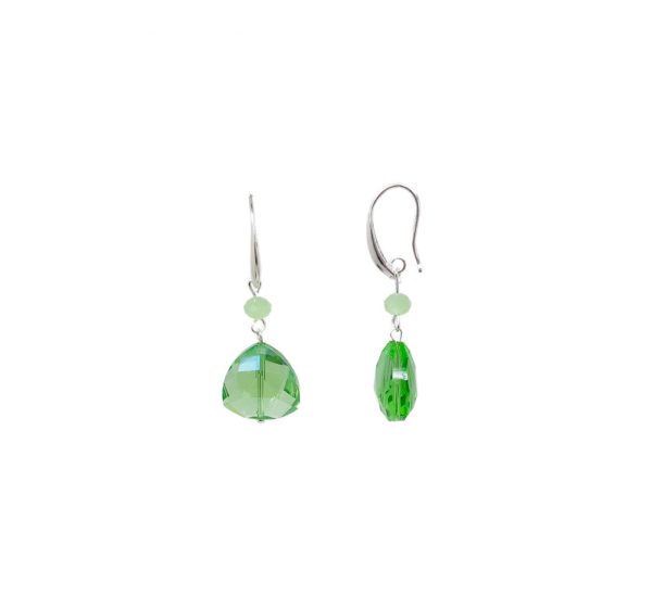 Boucles d'oreilles triangle vert - Natura – Image 2