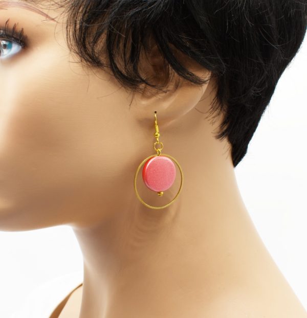 Boucles d'oreilles pendantes colorées créoles - Solaris – Image 7