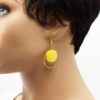 Boucles d'oreilles pendantes créoles dorées - Solaris – Image 5