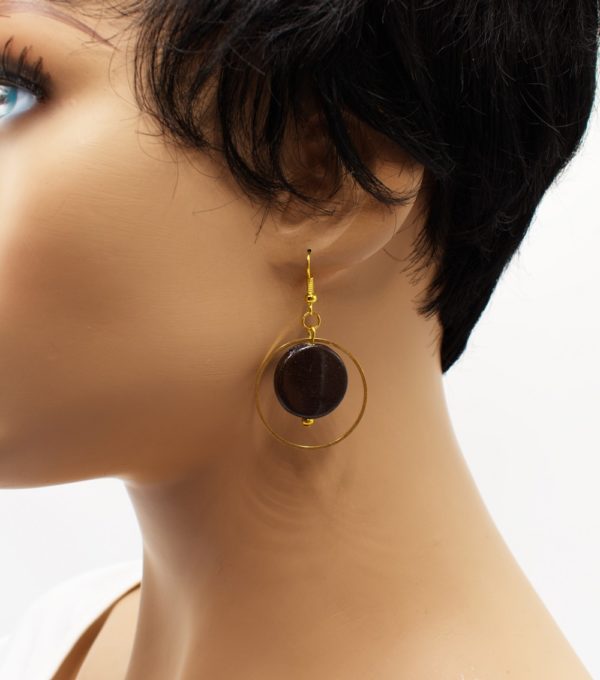 Boucles d'oreilles pendantes colorées créoles - Solaris – Image 5