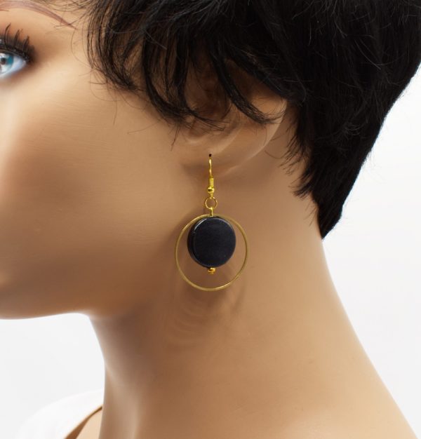 Boucles d'oreilles pendantes colorées créoles - Solaris – Image 3