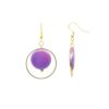 Boucles d'oreilles pendantes créoles dorées - Solaris – Image 2