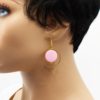 Boucles d'oreilles pendantes créoles dorées - Solaris – Image 7