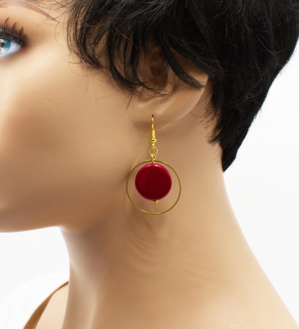 Boucles d'oreilles pendantes colorées créoles - Solaris – Image 9