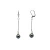 Boucles d'oreilles dormeuses argentées - Linda – Image 2