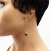 Boucles d'oreilles dormeuses argentées - Linda – Image 3