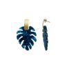 Boucles d'oreilles feuilles et acier -Monstera – Image 2