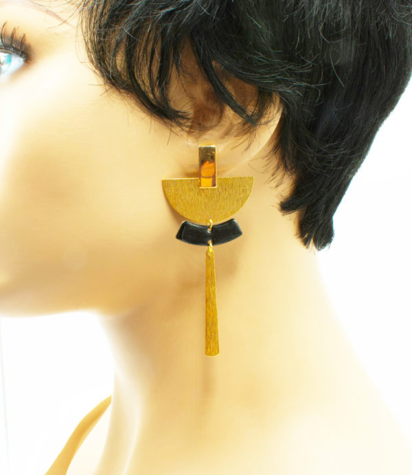 Boucles d'oreilles rectangle Asie - Jena – Image 3
