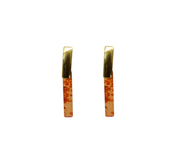 Boucles d'oreilles puces rectangle