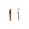 Boucles d'oreilles puces rectangle ambre -Joddy – Image 2