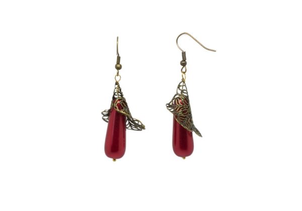 Boucles d'oreilles style antique florale - Flor – Image 2