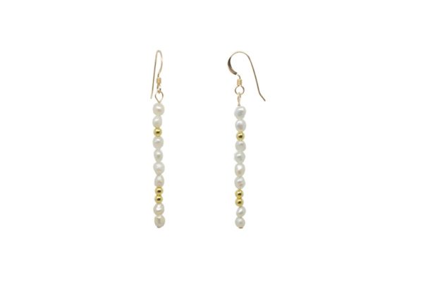 boucles d'oreilles goldfilled perles d'eau douce - Perla – Image 2