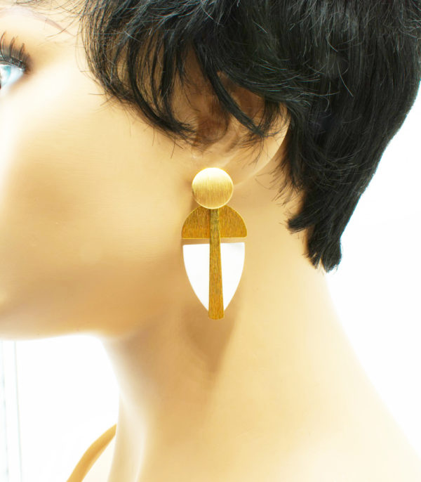 Boucles d'oreilles puces géométriques - Joyas – Image 3