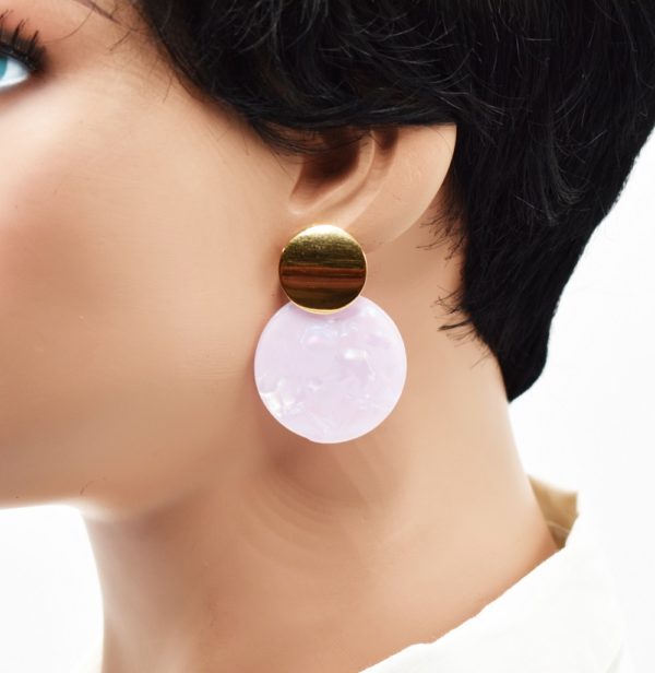 Boucles d'oreilles disque acétate - Silkmoon – Image 3