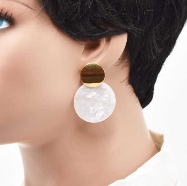Boucles d'oreilles disque acétate - Silkmoon – Image 5