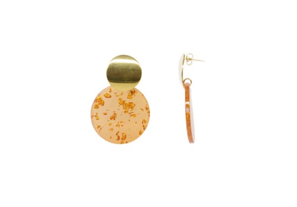 Boucles d'oreilles acier rond acétate – Goldmoon – Image 2