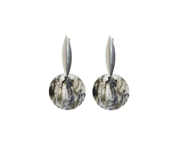 boucles d'oreilles acier argenté