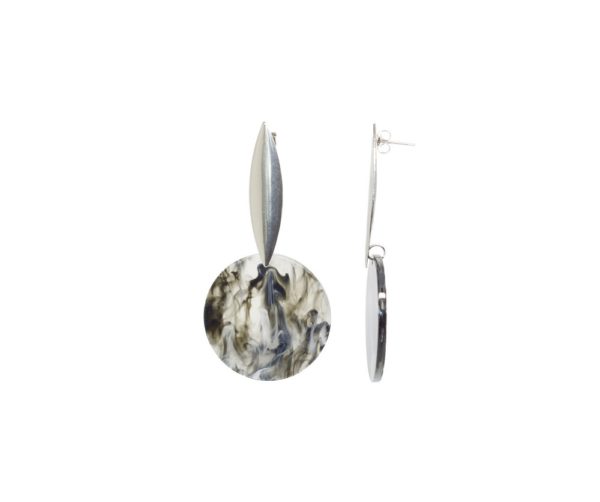 boucles d'oreilles acier argenté - Brume – Image 2