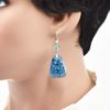 boucles d'oreilles résine et nacre  - Blue – Image 3