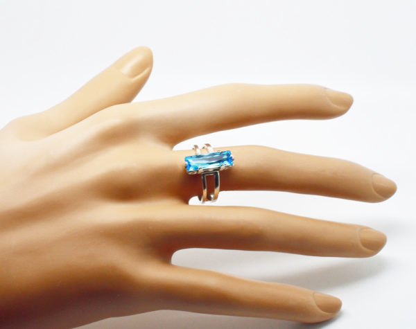 Bague rectangle Swarovski réglable- Princesse – Image 3