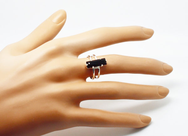 Bague rectangle Swarovski réglable- Princesse – Image 7