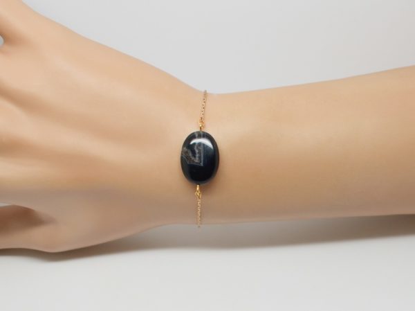 Bracelet doré pierre semi-précieuse - Noély semi précieuse – Image 4