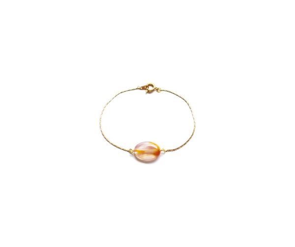 Bracelet doré pierre rose - Noély quartz rose – Image 7