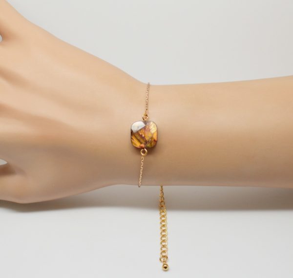 Bracelet doré nacre et abalone - Noély nacre et abalone – Image 6