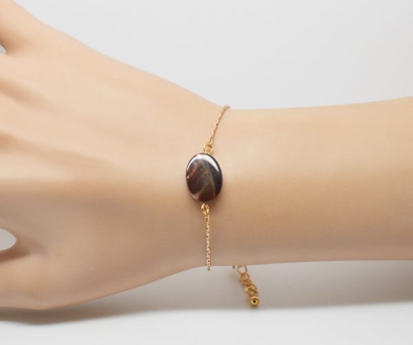 Bracelet doré nacre et abalone - Noély nacre et abalone – Image 8