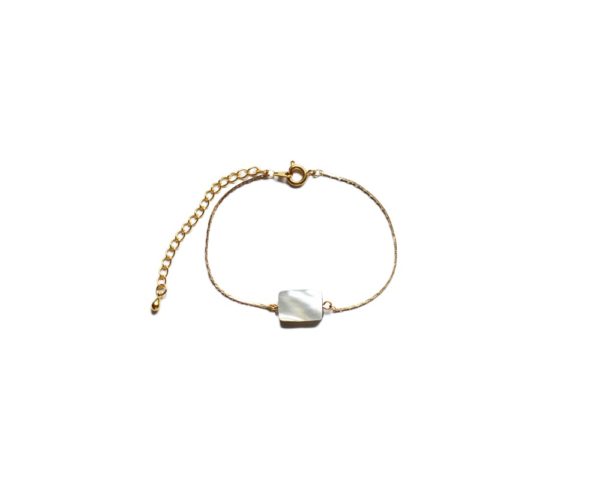 Bracelet laiton doré nacre - Noély nacre – Image 9