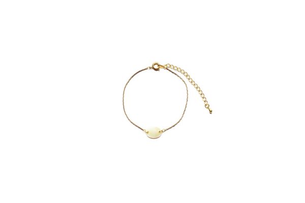 Bracelet laiton doré nacre - Noély nacre – Image 5