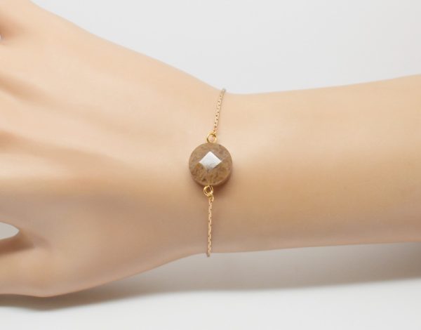 Bracelet doré pierre semi-précieuse - Noély semi précieuse – Image 12