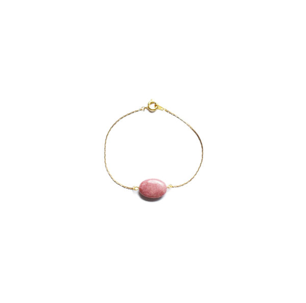 Bracelet doré pierre rose - Noély quartz rose – Image 11
