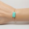 Bracelet laiton doré chaine fine - Noély turquoise – Image 6