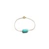 Bracelet laiton doré chaine fine - Noély turquoise – Image 5