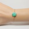 Bracelet laiton doré chaine fine - Noély turquoise – Image 8