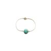 Bracelet laiton doré chaine fine - Noély turquoise – Image 7