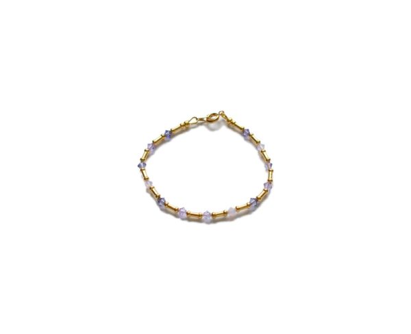Bracelet doré perle Swarovski - Bamboo – Image 5