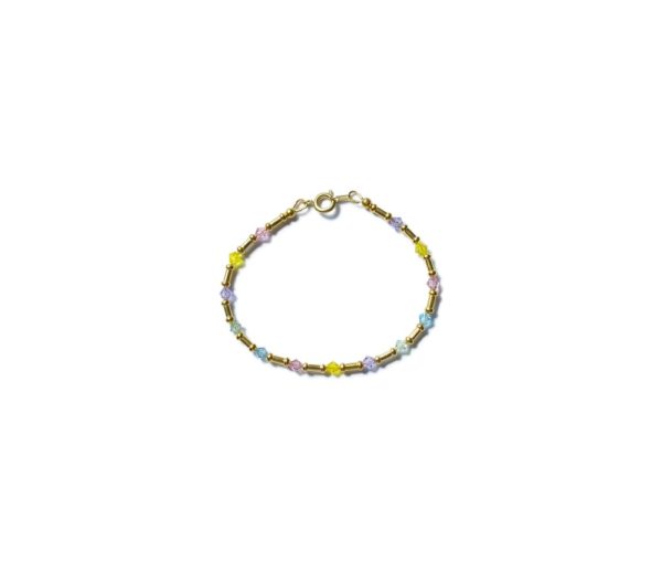 Bracelet doré perle Swarovski - Bamboo – Image 7