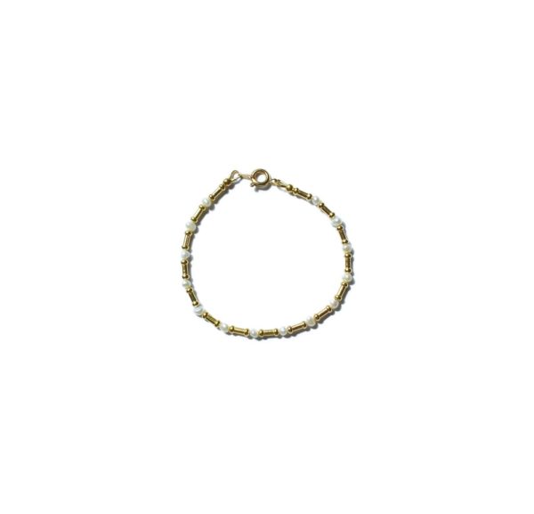 Bracelet doré perle Swarovski - Bamboo – Image 9