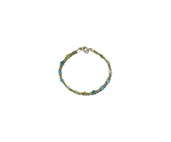 Bracelet doré perle Swarovski - Bamboo – Image 11